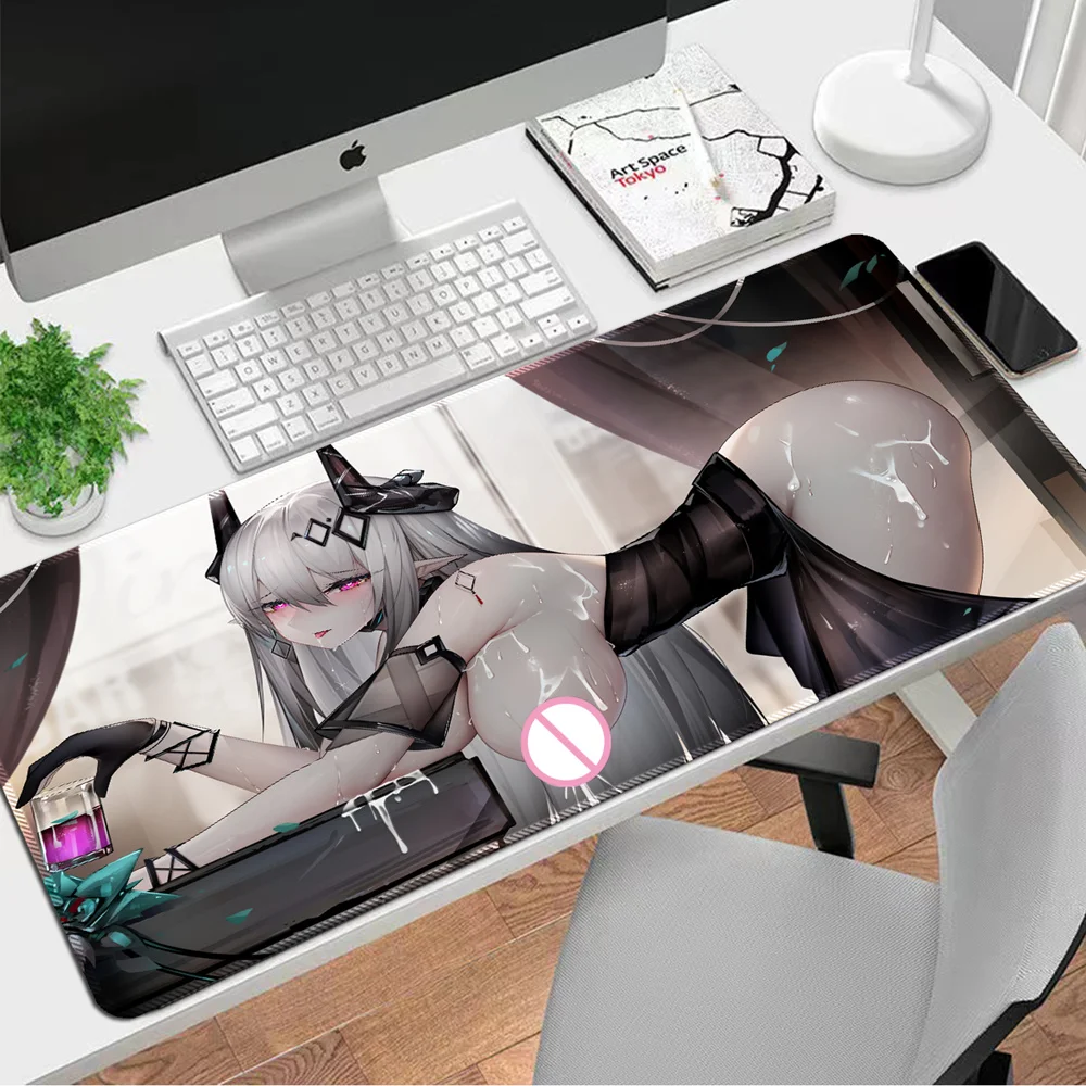 

900x400x2mm 3mm Arknights Mudrock Sexy Keyboard Desk Mousepad Anime Large Mouse Pad Landscape Mat Big XL Gamer Gaming Playmat