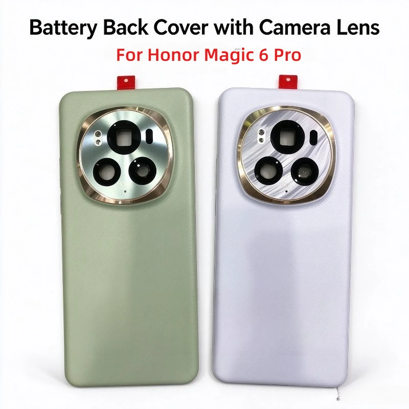 Battery Back Cover With Camera Frame Lens For Honor Magic 6 6Pro Rear Housing Replacement