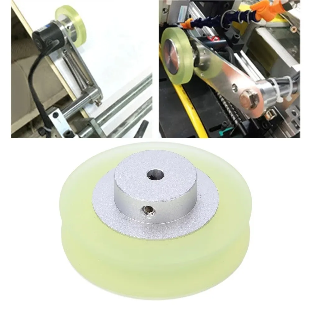 6/8/10mm Hole Diameter Encoder Meter Wheel 200mm Diameter Non Slip Surface Rotary Encoder Wheel Synchronous Counting