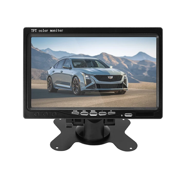 

7-дюймовый TFT-ЖК-монитор для автомобиля с резервной камерой, настольное размещение на лобовом стекле, 800*480, монитор заднего хода для грузовика, вилочного погрузчика