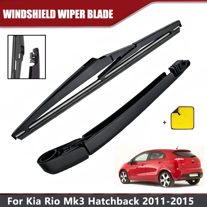 Car Rear Wiper Blades Back Window Wipers Arm For Kia Rio MK3 Hatchback 2011 2012 2013 2015 Windscreen Auto Car Wiper Accessories