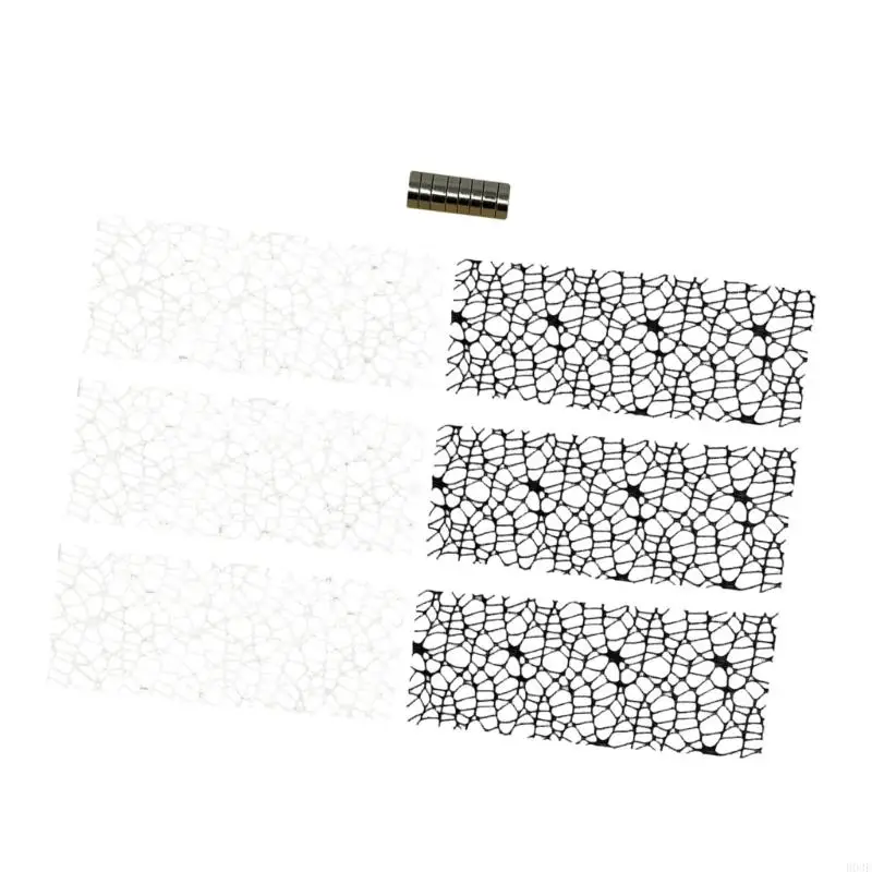 6PCS Springende Spinnen Lebensraum Zubehör Magnetische Spinnen Web Dekorationen für Spinnen Klettern und Verstecken B03E – Detail 4