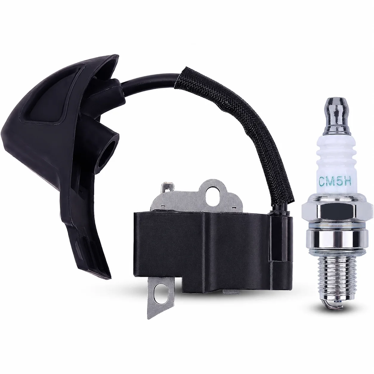 Ignition Coil Set w/ Spark Plug Compatible with Stihl BG56C BG86C BG56 BG86 SH56 SH86, Replaces 4241-400-1302 4241 400 1320