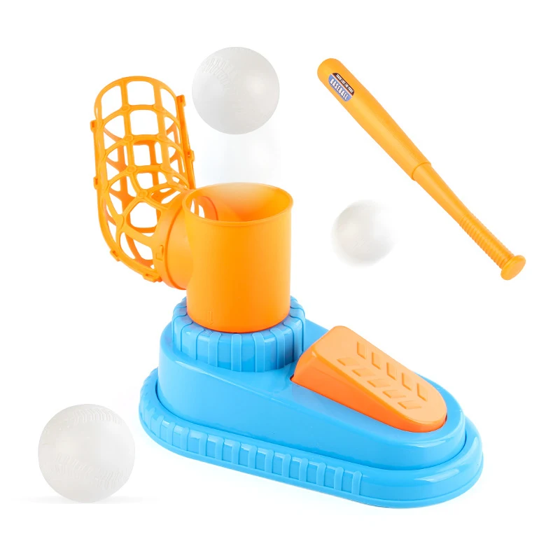 Children's Baseball Trainer Outdoor Sports Baseball Automatic Launcher Fun Game Catapult Parent-child Interactive Toy Set Gift