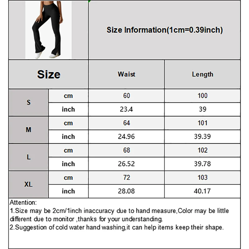 Flare Leggings For Women High Waisted Tummy Control Workout Slit Hem Gym Workout Yoga Pants