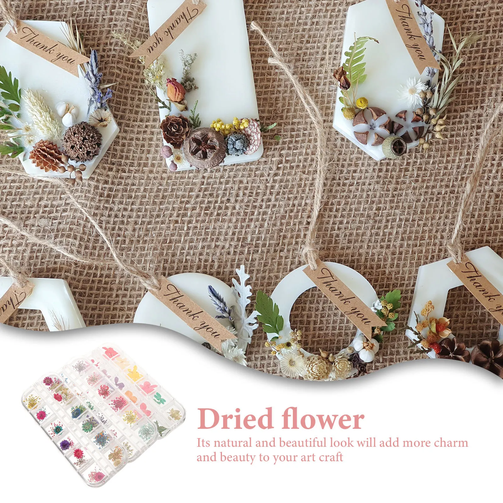 

3 Box Natural Dried Flower Resin Casting Kits for Nails Soap Decoration DIY Craft Supplies Dried Flower