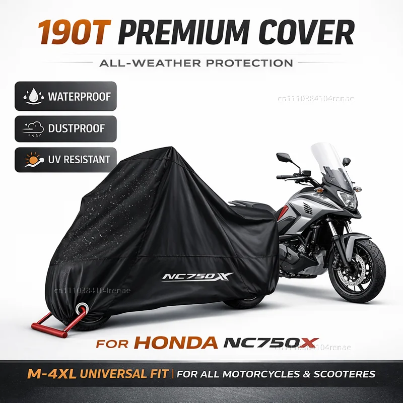 

For HONDA NC750X NC 750X NC750 X 2014-2020 190T Motorcycle Cover Waterproof Dustproof UV Protection All Season