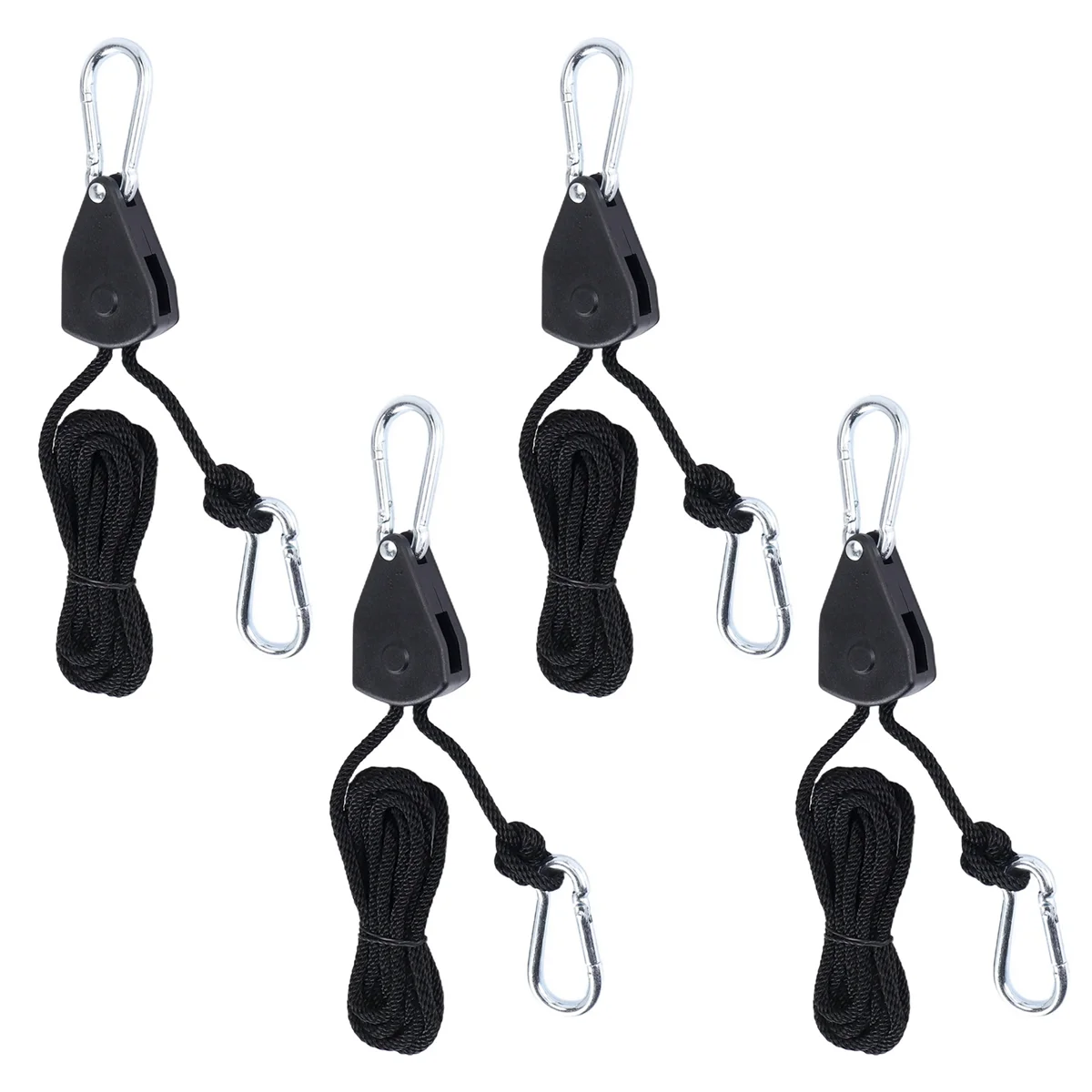 4 Stuks Heavy Duty Verstelbare Kweeklamp Ratchet Touw Hanger Yoyo Voor Kweekverlichting Tuinieren