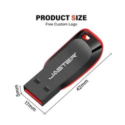 JASTER Black USB Flash Drive 128GB Free Key Chain Memory Stick 64GB Mini Plastic Pen Drive 32GB High Speed USB Stick 16GB 8GB