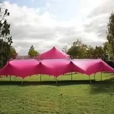 White Outdoor Wedding Tent Aluminum Poles Knited Fabric Waterproof Two Bedrooms Customized Size PinLun PL--032