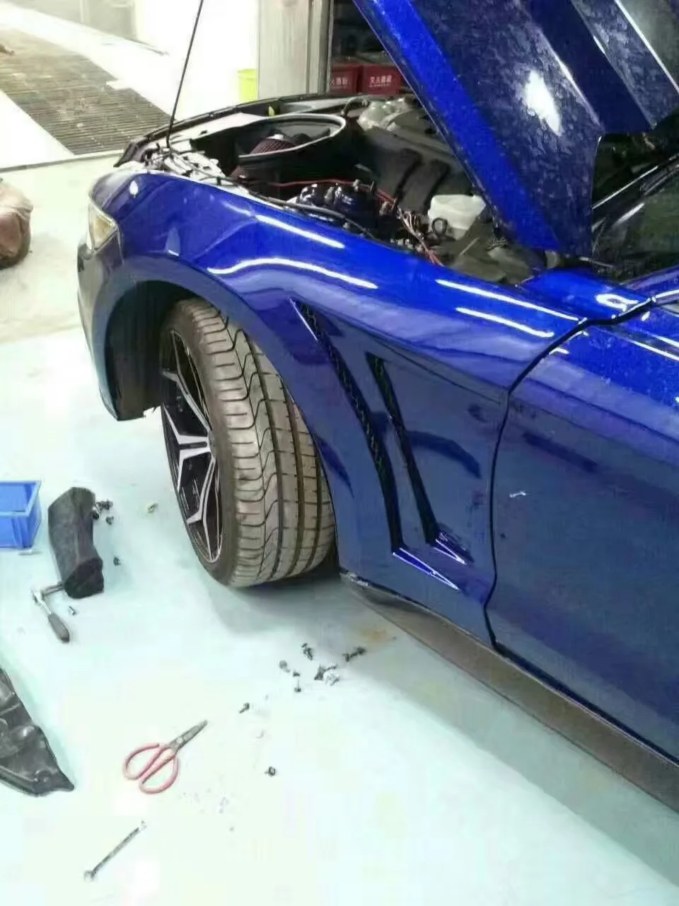 2015-2017 لمنتج مصدات السيارة الأمامية من ألياف الكربون موستانج GT350