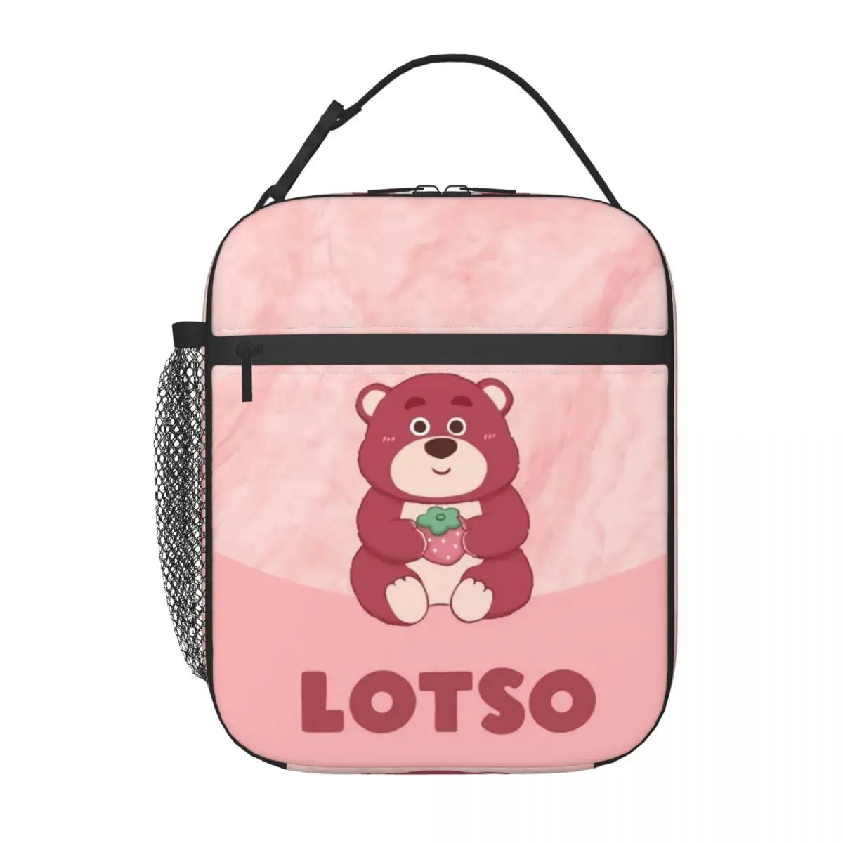 Custom Lotso Huggin Bear Anime Insulated Lunch Bag for Women Portable Cooler Thermal Bento Box Office Work School