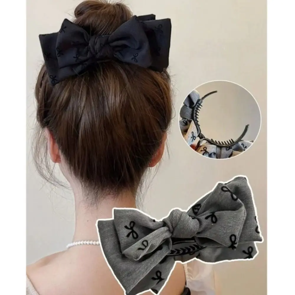 

Elegant Barrettes Women's Hair Claw Fabric Hair Headpiece Ponytail Clip Headwear Bow Claw Clip