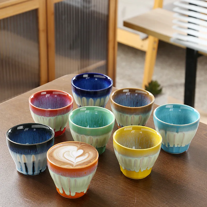 Coffee Cup Ml With Kiln Fired Retro Orange Design Suitable For Afternoon