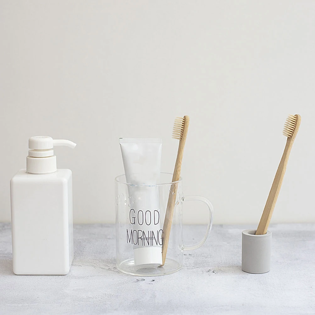 

4pcs Diatomite Toothbrush Holder Hygroscopic Sturdy Easy Clean Compact For Home Travel Bathroom Storage Organizer