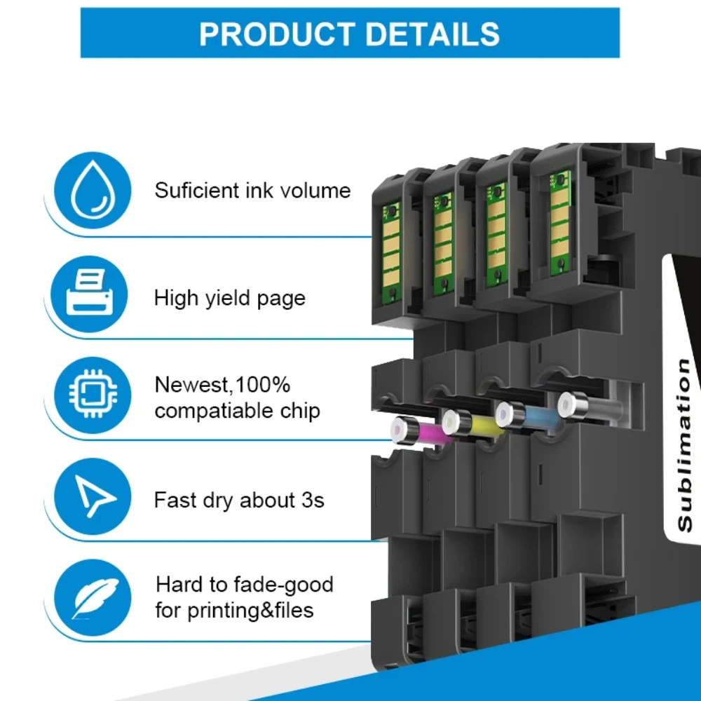 SG500 SG1000 SG 500 SG 1000 Premium Color Compatible Sublimation Inkjet Ink Cartridge for Sawgrass Printers