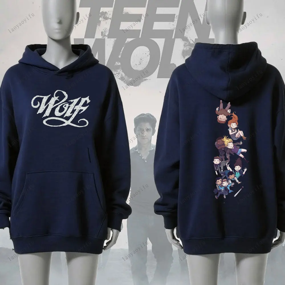 في سن المراهقة وولف هوديي الرجال البلوز الجدة تتجه الملابس الخريف والشتاء الدفء رياضية الشارع أزياء رياضية
