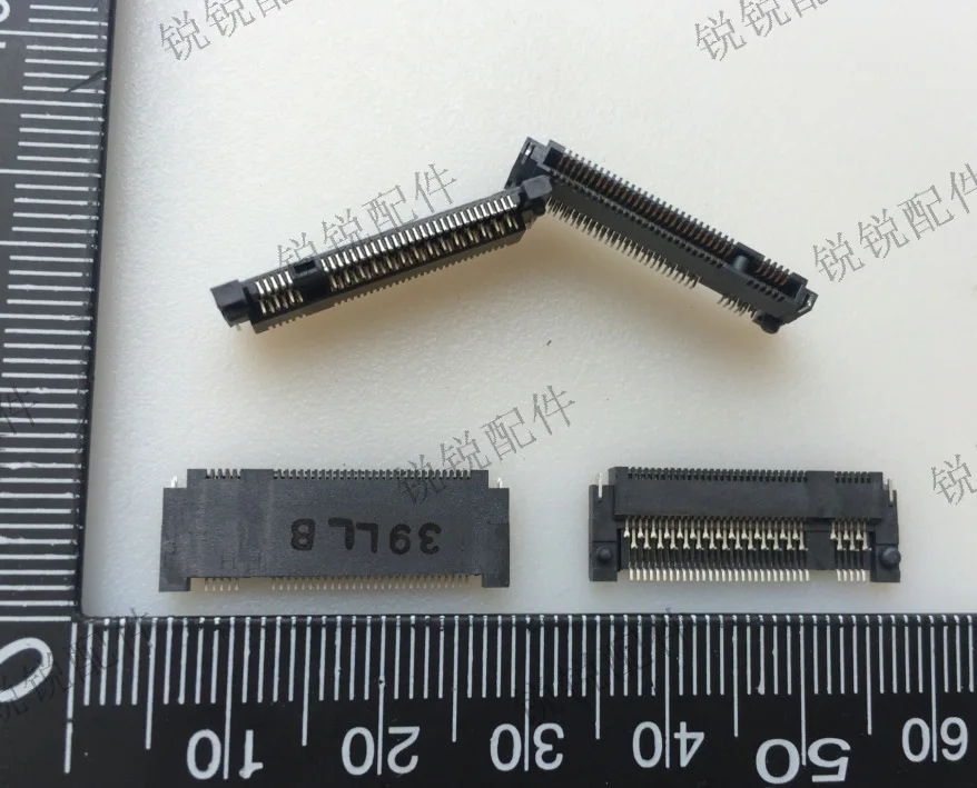 For NGFF graphics card seat, hard disk plug, sinking plate type, front plug and rear sticker, socket, connector 52P 7H slot