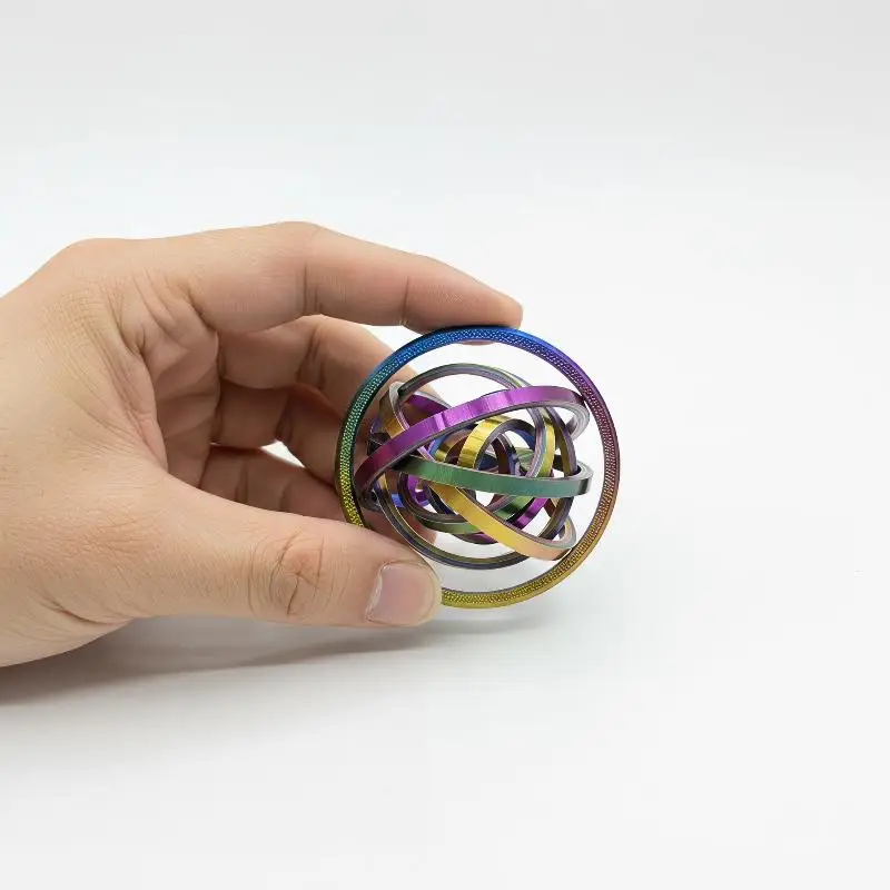 3D Printed PLA Hex Ring Colorful Rotating Fashionable Ornament for Everyday Wear