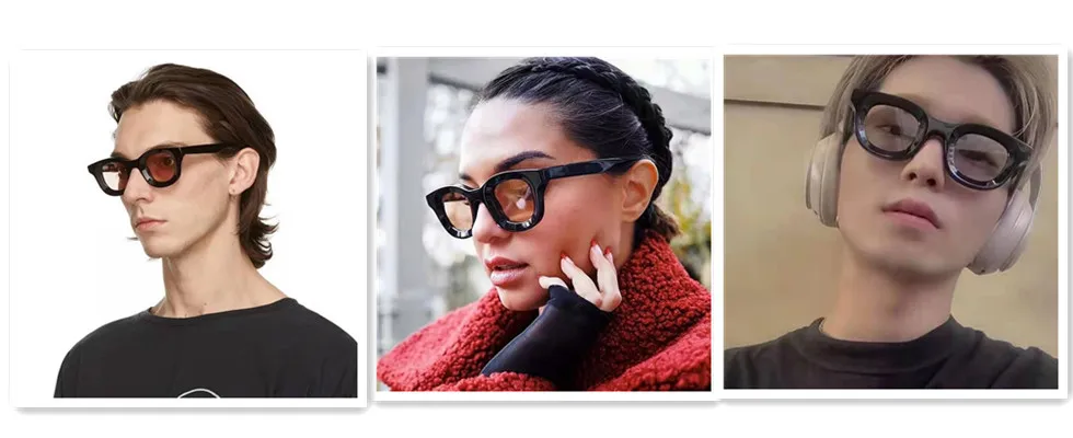 Kleine Rahmen Sonnenbrille Männer Frauen Vintage Quadrat Sonnenbrille Marke Designer Konkaven Spiegel Schwarz Brillen Shades UV400 – Detail 2