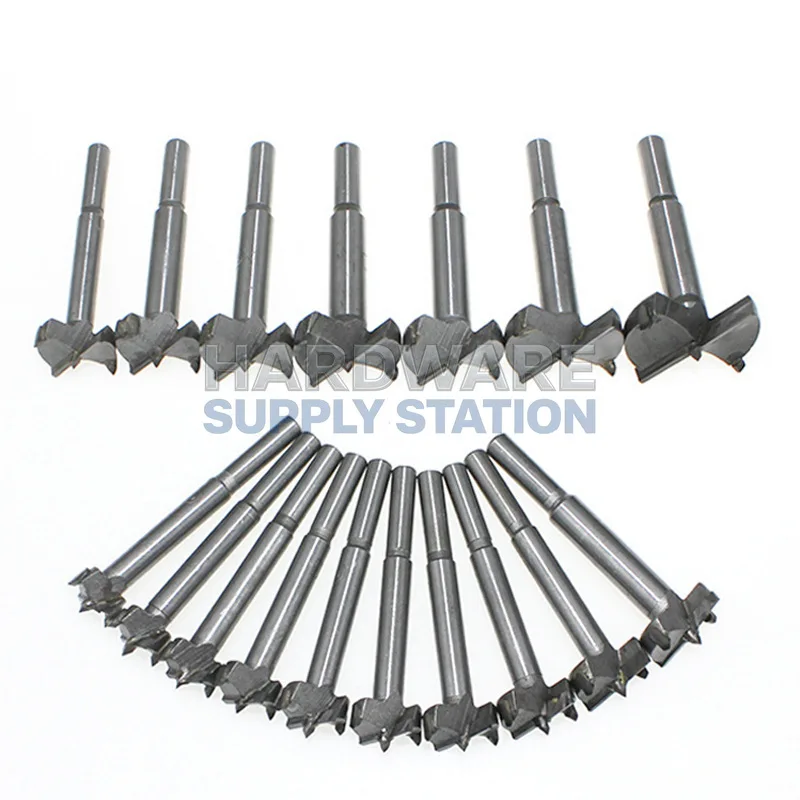 

16 Pcs 15-35mm Carbide Woodworking Hole Saw Set, Precise Positioning Reaming, Flat Wing Drill In-Stock Kit for Decoration