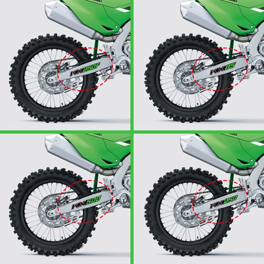 Motocross Sticker For KAWASAKI KX250 KX250X KX250F KX85 KX500 Rear Arm Decals Chain Decoration Reflective Decals