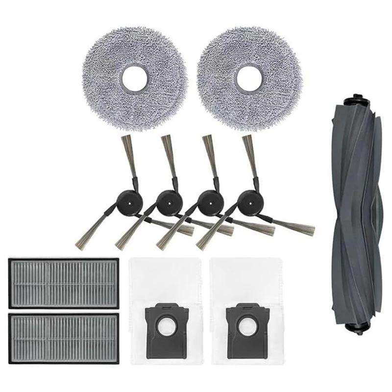 Pièces de Rechange pour Aspirateur Robot Dreame X40 / X40 Pro/ X40 Ultra, Brosse Latérale Principale, Hepa Pound, Vadrouille, Grill, Sacs à Poussière