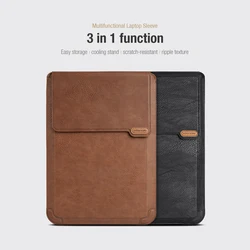 Nillkin For Macbook Pro 13 14 15 16 inch Laptop Sleeve Bag with Laptop Stand and Mous Pad Fashion Business Fabric Laptop Bag