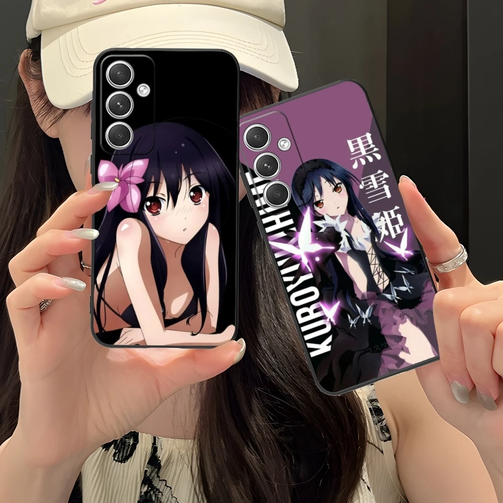 Accel World Kuroyukihime Mobile Cell Phone Case for Samsung Galaxy S24 S23 S22 S21 S20 S10 S9 Plus FE Ultra Lite Black Cover