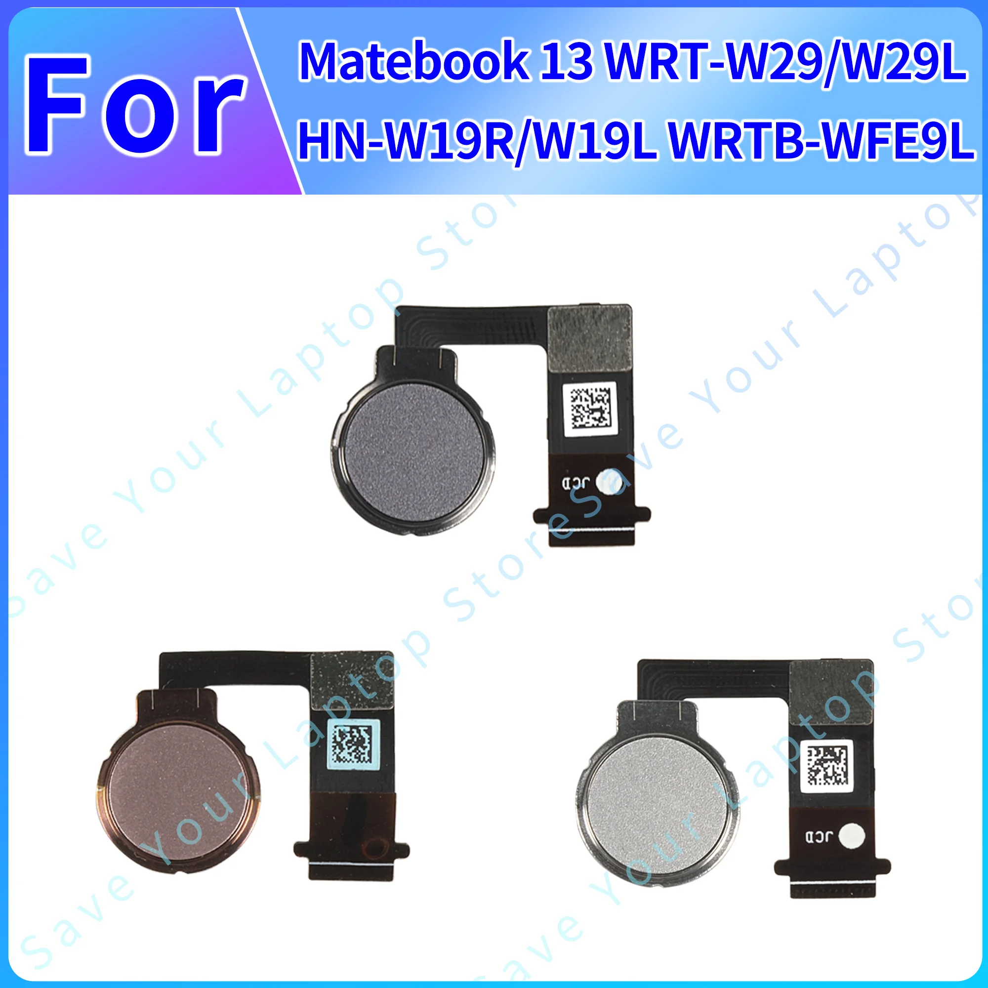 New Button For Matebook 13 WRT-W29/W29L HN-W19R/W19L WRTB-WFE9L Home Button Touch ID Sensor Flex Cable Ribbon Replace