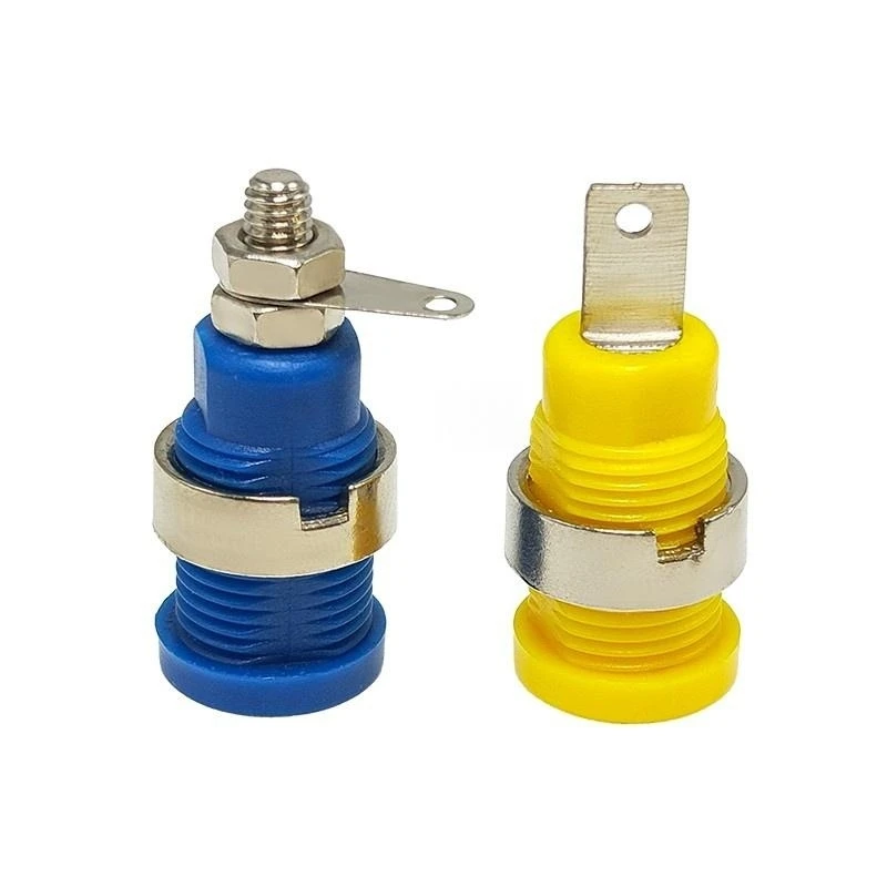 5PCS 4MM Banana socket insulating panel test plug socket 32A high current instrument terminal opening 12mm