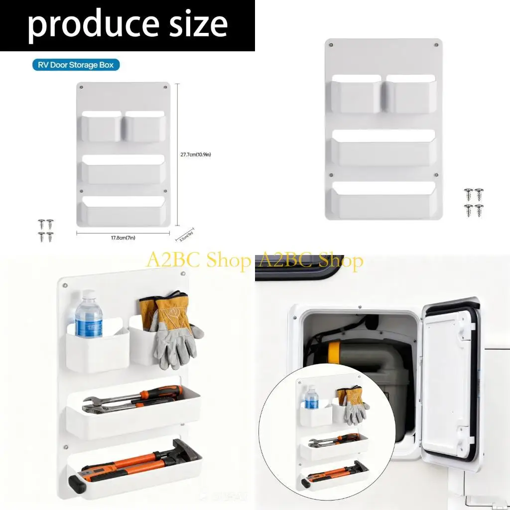 

A2BC Campers Door Storage Box Multiple Compartments for Easy Installation in Motorhomes and Caravans Waterproof