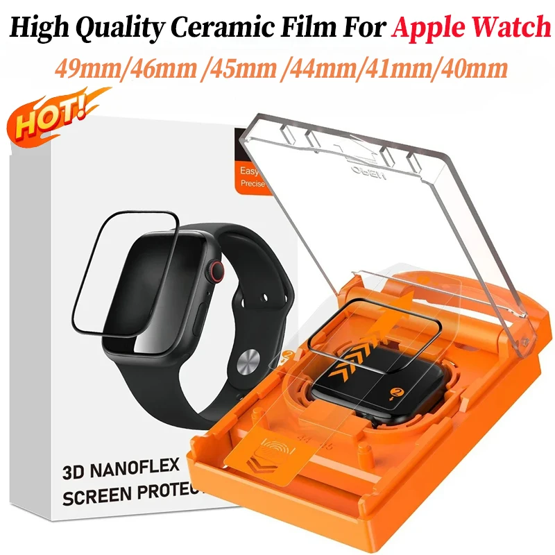 

1 комплект высококачественной керамической пленки для Apple iWatch Ultra3 2 49 мм серии 11 10 46 мм 7 8 9 6 5 4 SE 45 мм 44 41 40 мм Защитная пленка для экрана