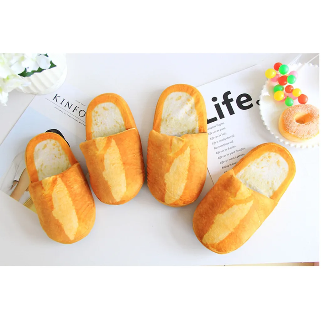 Delicious Burger Design Women Shoe Adult Autumn Winter Slippers Warm Home Shoes Look Bread Bun Plush Cotton Shoes 2024 New