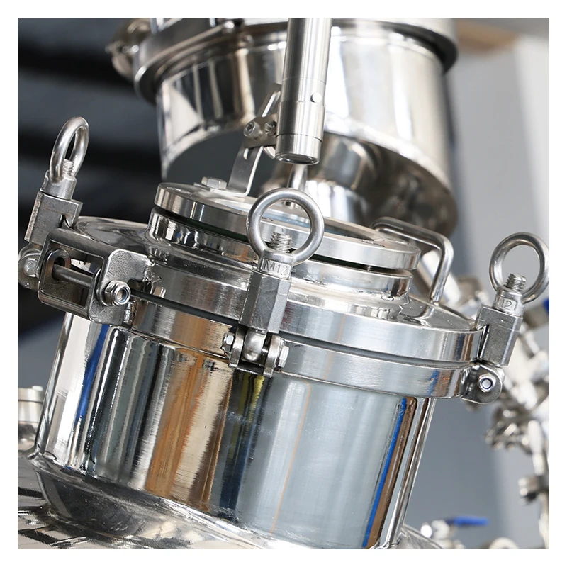 مكثف تصميم مغلف لتطبيقات المحرك، مفاعل أوتوماتيكي من الفولاذ المقاوم للصدأ سعة 50 لتر مع ميكانيكي يتم التحكم فيه PLC