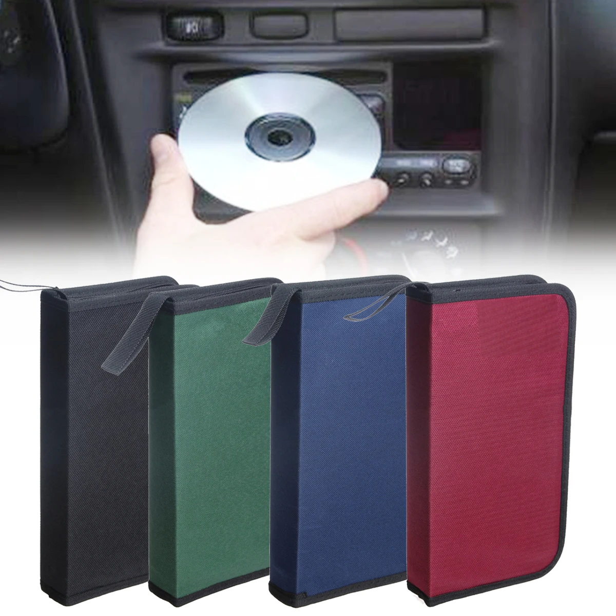 

80Pcs CD Holder Dustproof Storage Bags Zipper Album Storage Case large-capacity mercerized cloth CD bag