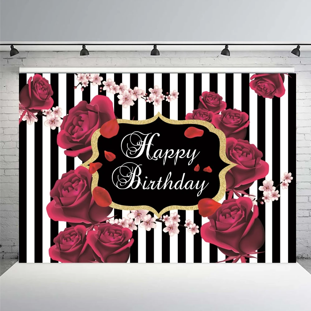 أسود أبيض المشارب التصوير خلفية تألق ضوء النجوم روز الزهور استحمام الطفل الأولاد حفلة عيد ميلاد ديكور صورة خلفية