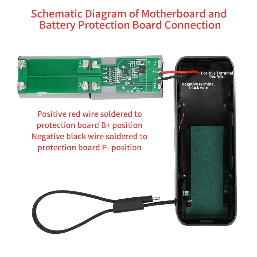 �y�Z�[�����z21700�o�b�e���[���ڃ��o�C���o�b�e���[DIY�L�b�g PD 100W�}���[�d �^�C�vC�P�[�u���t�� �f�W�^���f�B�X�v���C DIY�|�[�^�u���[�d��P�[�X �o�b�e���[�Ȃ�