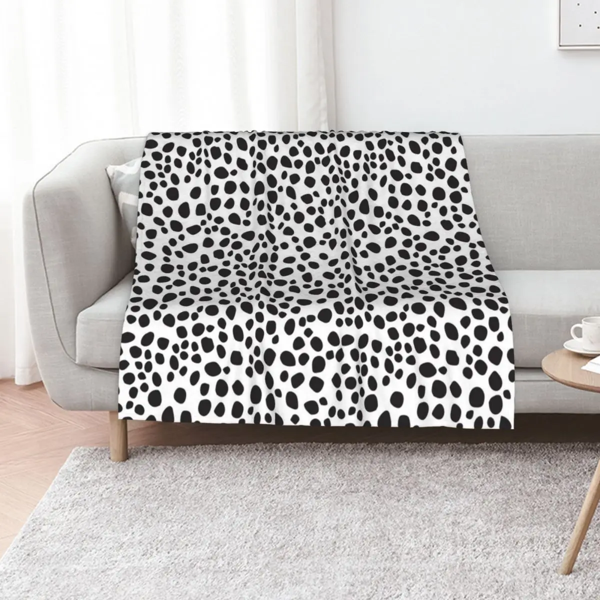 Black Dalmatian Pattern Throw Blanket for sofa Decorative Throw for babies Comforter Soft Plaid decorative Blankets