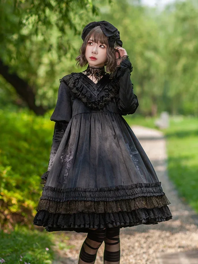 Holy Fruit ~ Classic Long Sleeve Lolita Dress by Infanta