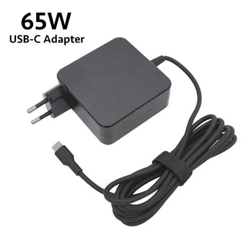 Adaptador de corriente para ordenador portátil, cargador rápido de pared PD, 65W, USB C, 20V, 3.25A, para MacBook Air Pro, Dell, Lenovo, Huawei, Matebook, HP
