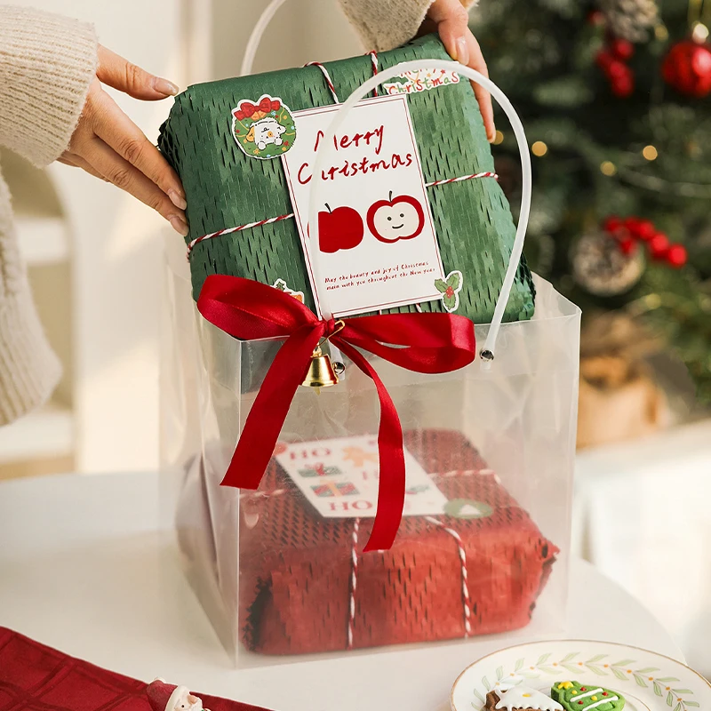 Christmas Cookie Tin Box Square Candy Gift Empty Box Baking Dessert Cookie Packaging Box Festival Holiday Gift Box