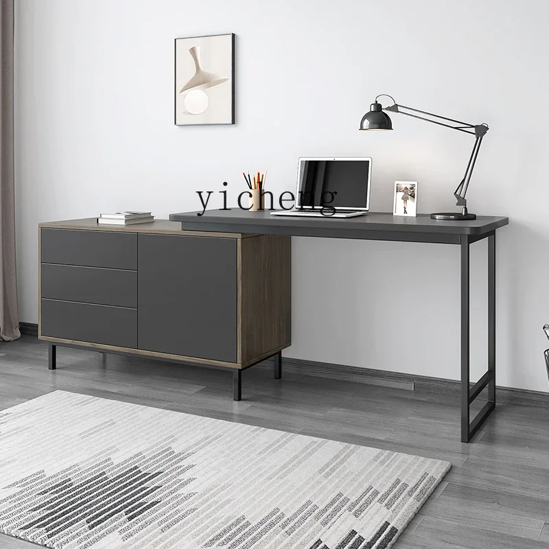 

ZTQH Retractable Corner Desk Simple Modern Multifunctional Computer Desk Study Table Household Storage