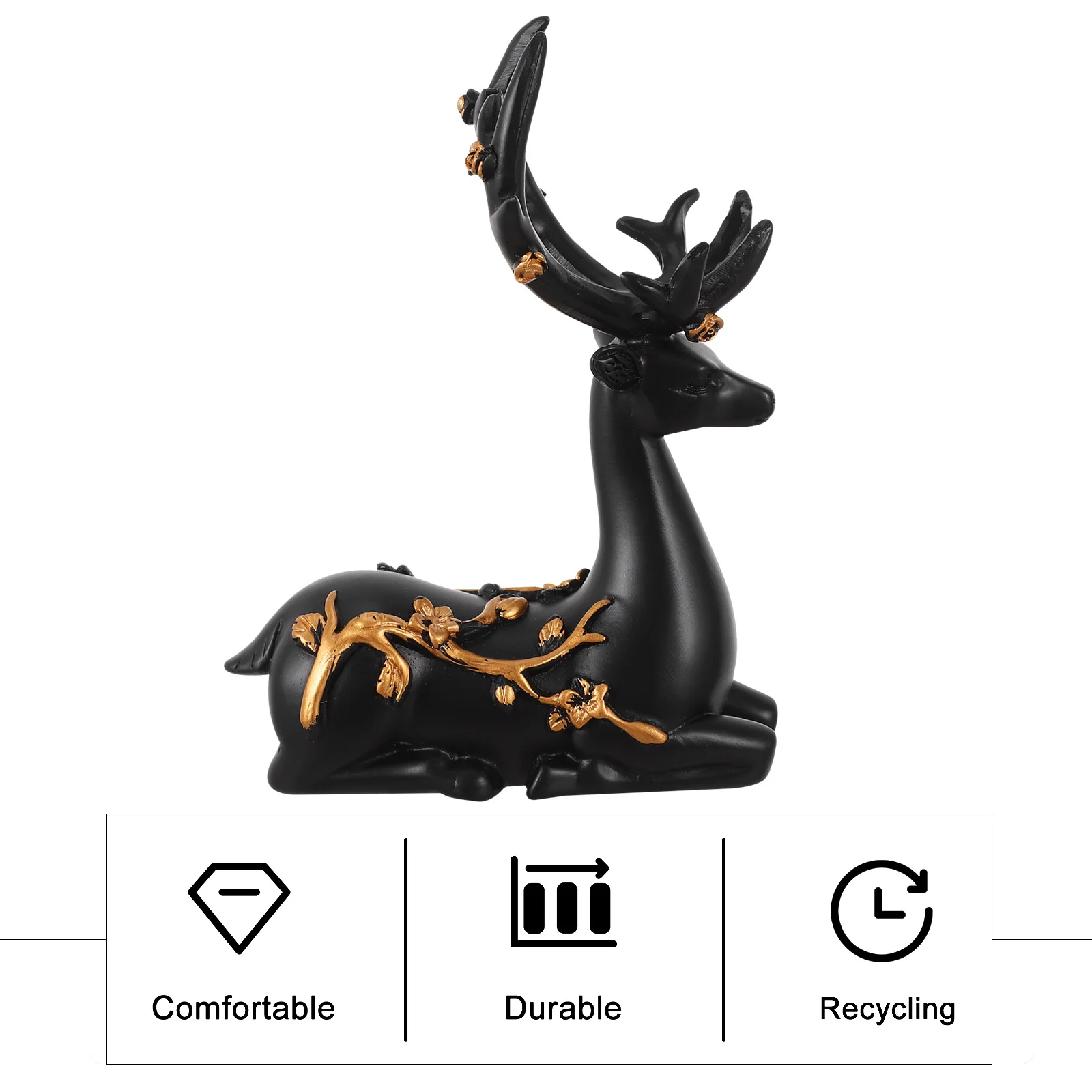 

1Pcs Elk Shape Crystal Balls Stand Resin Holder Smooth Desktop Decorative Base for Crystal Balls Elk Jade Statue Base