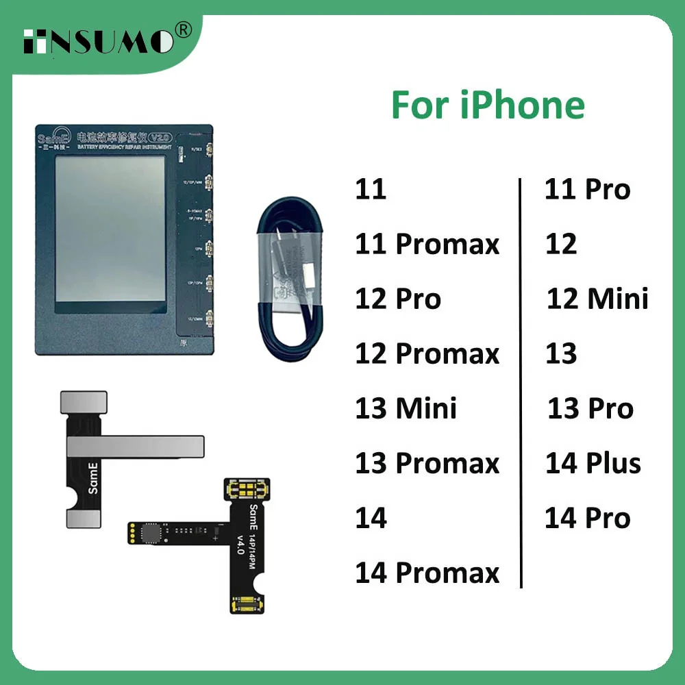 

SamE Phone Battery Repair Box With Flex Cable For iPhone 14 13 12 11 Pro Max Read Write Data Programmer Tools Battery Repair