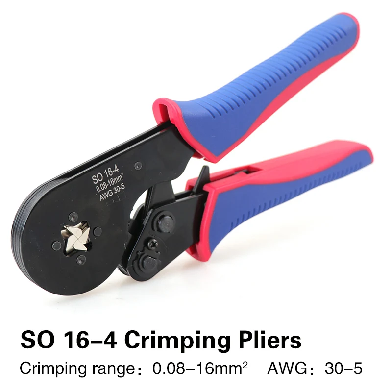 Crimping Tools Pliers 16-4 0.08-16mm2 Electrical Tubular Terminals Mini Clamp Tools Self-adjusting Crimp Tool 800pcs 1200pcs