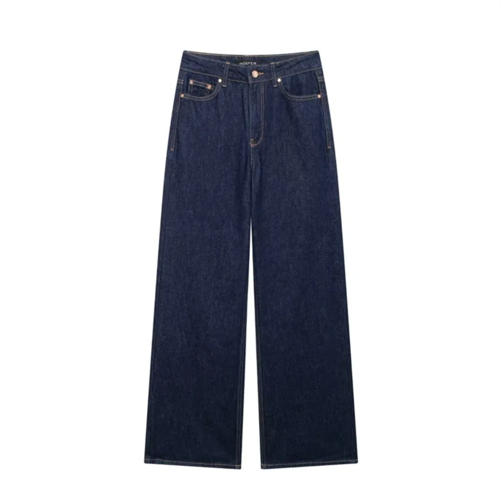 MsChuh Casual Loose Wide Legs Trouser Baggy Jeans Pants Street Style Simple All-match Retro Women's Clothing Personality Trendy