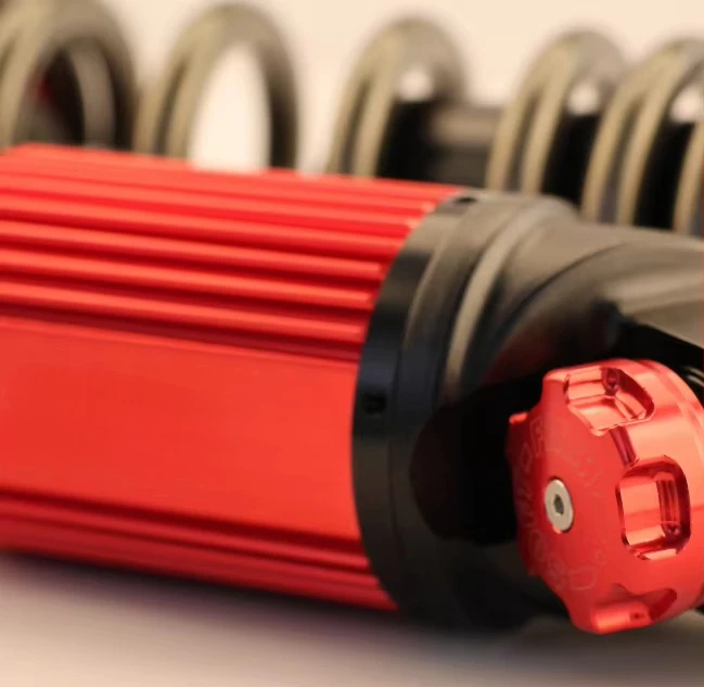 Universal Hydraulic Rear Shock Absorber 295-395mm Length Red and Black Hard Chrome Steel Electric Motorcycle Parts