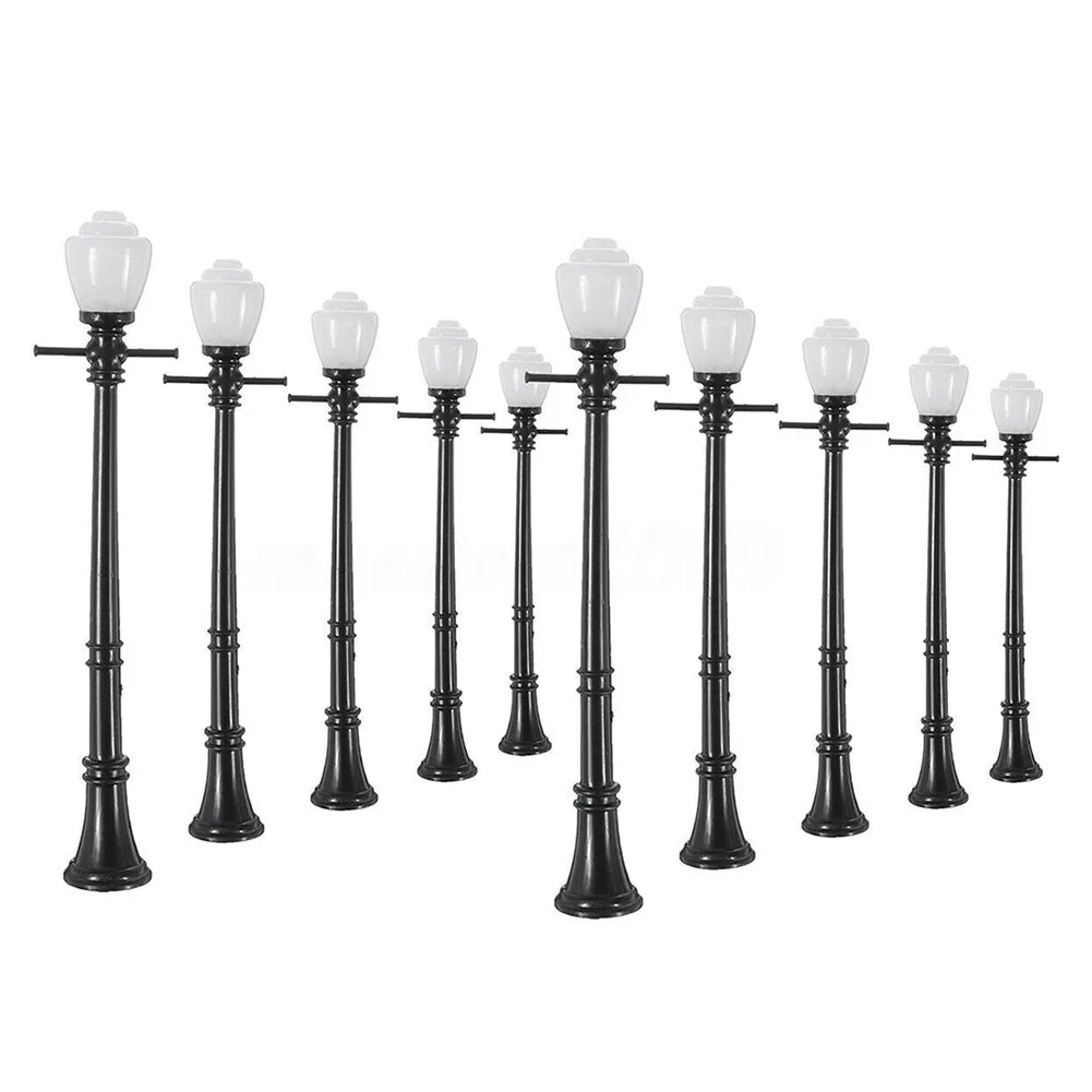 10 PCS LCX04 Model Railway Lamp Post Lamp  O Scale LED+10 Resistor  ABS Material  Enhance the Aesthetics of Your Layouts