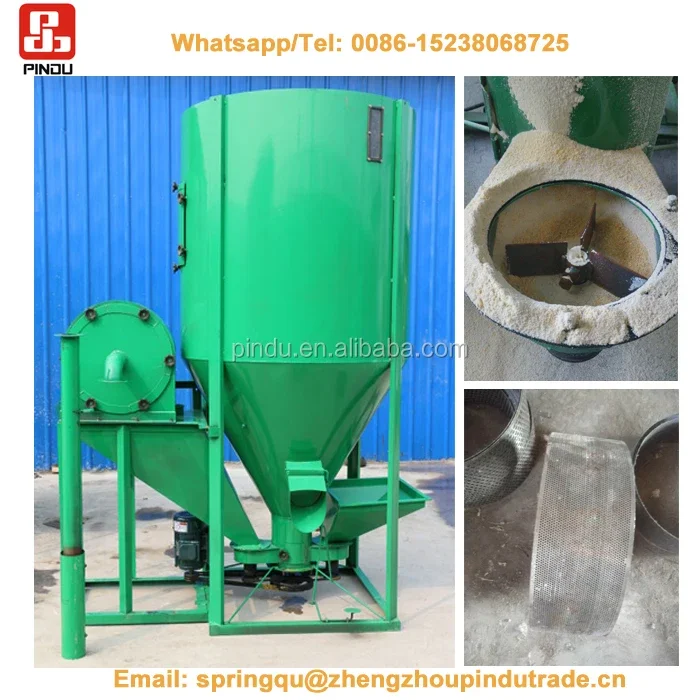 barley corn meals vertical poultry feed making and mixing machine animal feed grinder and mixer